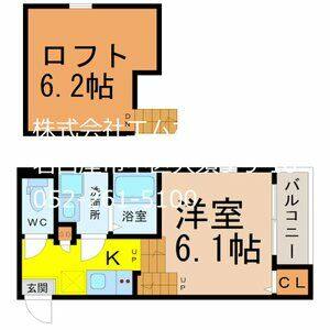 1K 間取り図