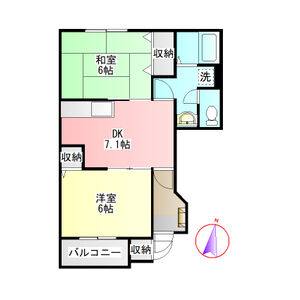 2DK 間取り図