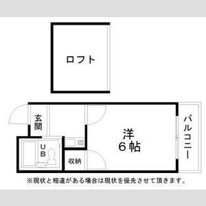 1K 間取り図