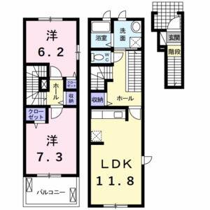 2LDK 間取り図