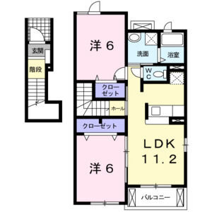 2LDK 間取り図