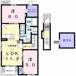 2LDK 間取り図
