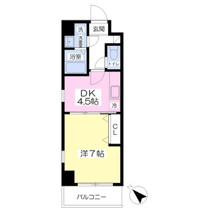 1K 間取り図