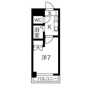 1K 間取り図