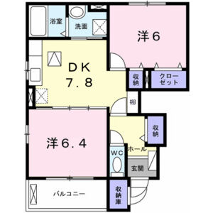 2DK 間取り図
