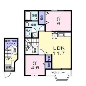 2LDK 間取り図