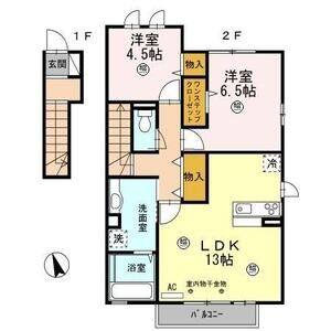 2LDK 間取り図