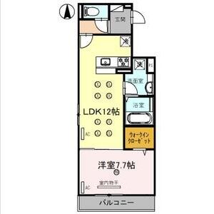 1LDK 間取り図