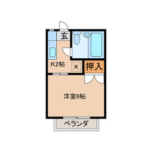 1K 間取り図