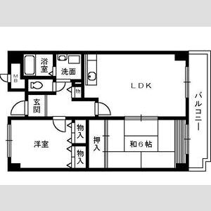 2LDK 間取り図