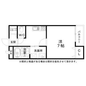 1K 間取り図