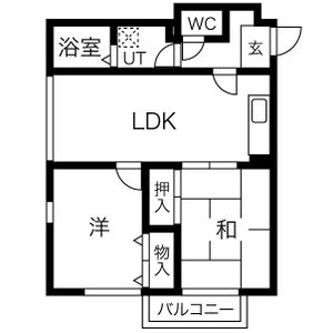 2LDK 間取り図
