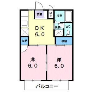 2DK 間取り図