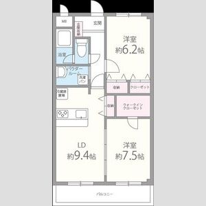 2LDK 間取り図