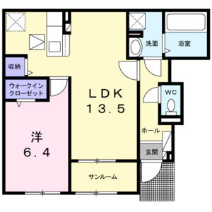 1LDK 間取り図