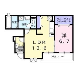 1LDK 間取り図