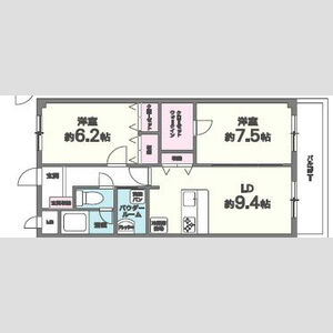 2LDK 間取り図