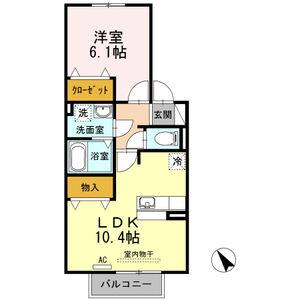 1LDK 間取り図