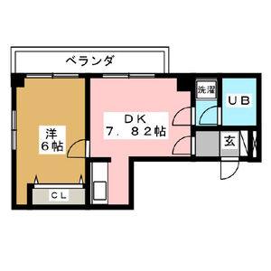 1DK 間取り図
