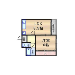 2DK 間取り図