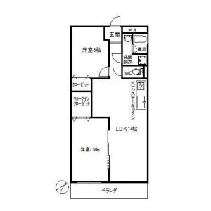 2LDK 間取り図