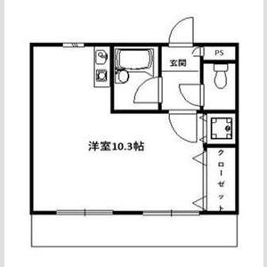 1K 間取り図