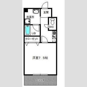 1K 間取り図