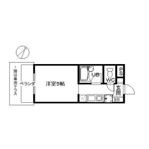 1K 間取り図