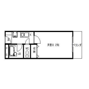 1K 間取り図