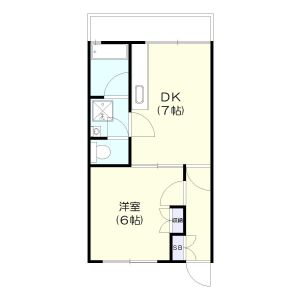 1DK 間取り図