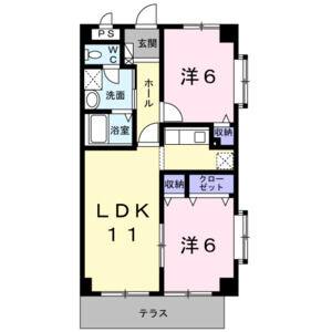 2LDK 間取り図