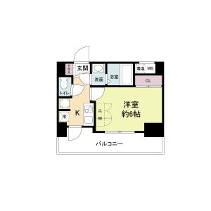 1K 間取り図