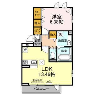 1LDK 間取り図