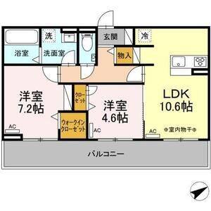 2LDK 間取り図