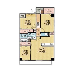 3LDK 間取り図
