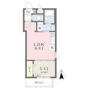 1LDK 間取り図