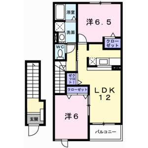 2LDK 間取り図