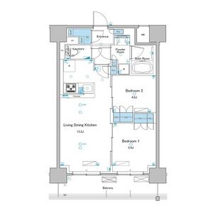 2LDK 間取り図
