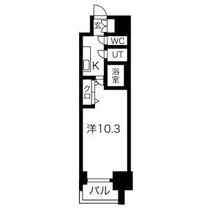 1K 間取り図