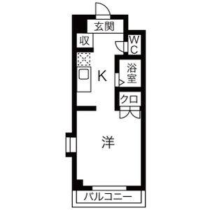 1K 間取り図