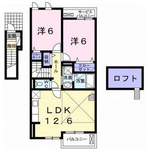 2LDK 間取り図