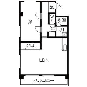 1LDK 間取り図
