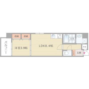 1LDK 間取り図