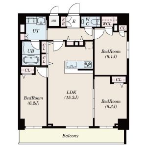 2LDK 間取り図
