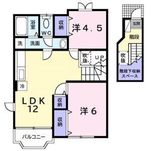 2LDK 間取り図