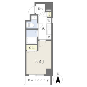 1K 間取り図