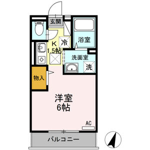 1K 間取り図