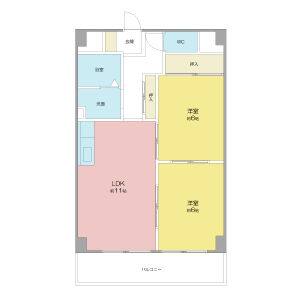 2LDK 間取り図