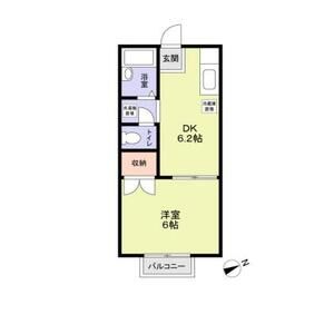 1DK 間取り図