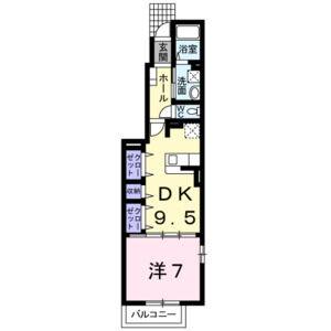 1DK 間取り図